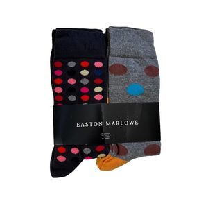 Set of 6 pair Easton Marlow fun printed dress socks